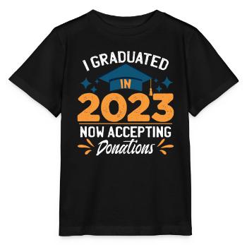 J’ai obtenu mon diplôme en 2023 - T-shirt bio MINI CREATOR Stanley/Stella Enfant - noir - Devant - Mikhail (115cm)
