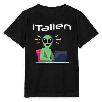 ITalien Alien Informatiker Hacker Coder - T-shirt bio MINI CREATOR Stanley/Stella Enfant - noir - Devant - Mikhail (115cm)