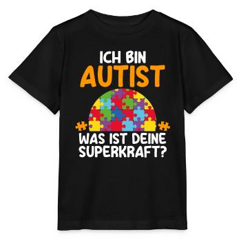 Autismus Autist Autisten - Stanley/Stella Kinder T-Shirt MINI CREATOR  - Schwarz - Vorne - Mikhail (115cm)
