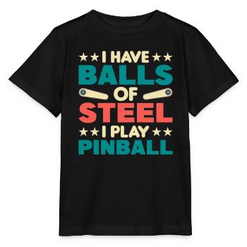 Flipper Retro Pinball Flipperautomat Bumper - Stanley/Stella MINI CREATOR Kids’ T-Shirt - black - Front - Mikhail (115cm)