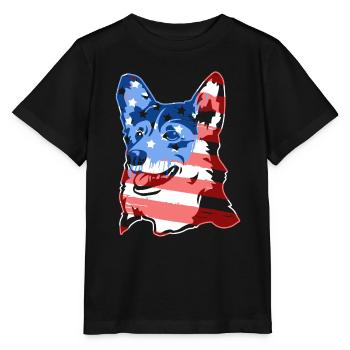 Pembroke Welsh Corgi Pembroke Welsh Corgi Flag - Stanley/Stella MINI CREATOR Kids’ T-Shirt - black - Front - Mikhail (115cm)