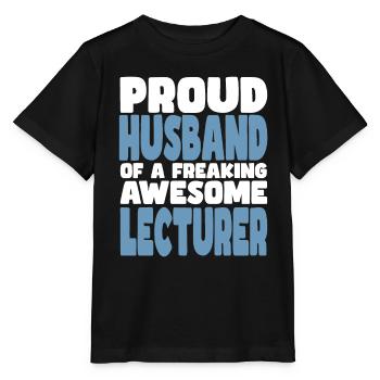 Proud wife of a damn good lecturer - Stanley/Stella MINI CREATOR Kids’ T-Shirt - black - Front - Mikhail (115cm)