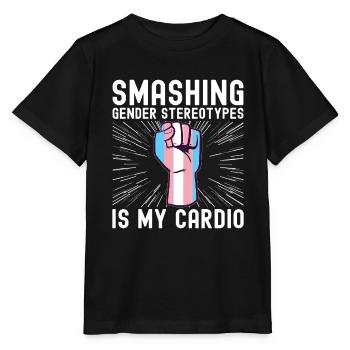 Transgender Trans LGBTQ - Stanley/Stella Kinder T-Shirt MINI CREATOR  - Schwarz - Vorne - Mikhail (115cm)