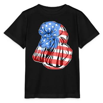 Poodle Poodle Flag - Stanley/Stella MINI CREATOR Kids’ T-Shirt - black - Front - Mikhail (115cm)