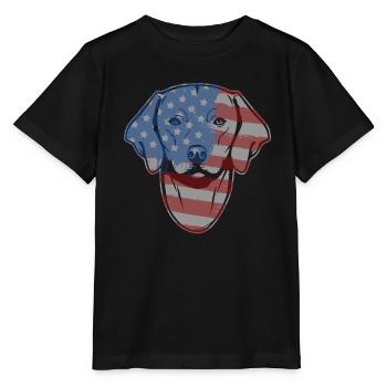 Rhodesian Ridgeback Rhodesian Ridgeback Flag - Stanley/Stella MINI CREATOR Kids’ T-Shirt - black - Front - Mikhail (115cm)
