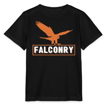 Falconer Falconry Falcon Ornithology Falcon - Stanley/Stella MINI CREATOR Kids’ T-Shirt - black - Front - Mikhail (115cm)
