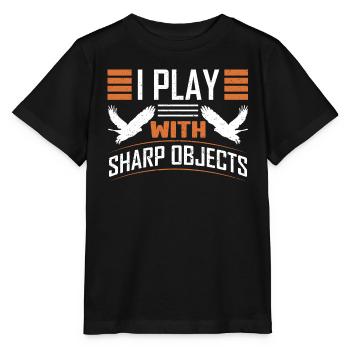 Falconer Falconry Falcon Ornithology Falcon - Stanley/Stella MINI CREATOR Kids’ T-Shirt - black - Front - Mikhail (115cm)