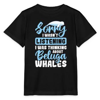 Béluga Béluga Baleine Observation des baleines Dauphin Dauphin - T-shirt bio MINI CREATOR Stanley/Stella Enfant - noir - Devant - Mikhail (115cm)