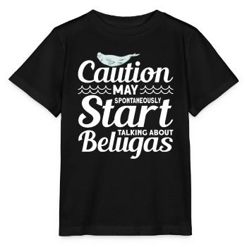 Béluga Béluga Baleine Observation des baleines Dauphin Dauphin - T-shirt bio MINI CREATOR Stanley/Stella Enfant - noir - Devant - Mikhail (115cm)