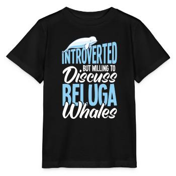 Béluga Béluga Baleine Observation des baleines Dauphin Dauphin - T-shirt bio MINI CREATOR Stanley/Stella Enfant - noir - Devant - Mikhail (115cm)
