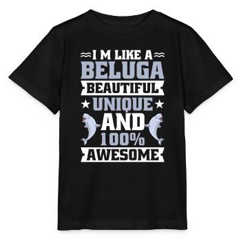 Béluga Béluga Baleine Observation des baleines Dauphin Dauphin - T-shirt bio MINI CREATOR Stanley/Stella Enfant - noir - Devant - Mikhail (115cm)