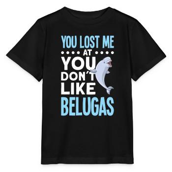Béluga Béluga Baleine Observation des baleines Dauphin Dauphin - T-shirt bio MINI CREATOR Stanley/Stella Enfant - noir - Devant - Mikhail (115cm)