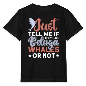 Béluga Béluga Baleine Observation des baleines Dauphin Dauphin - T-shirt bio MINI CREATOR Stanley/Stella Enfant - noir - Devant - Mikhail (115cm)
