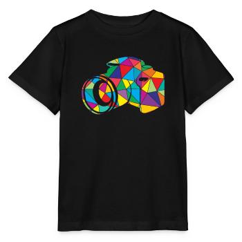 Kamera Polygon Spiegelreflex Foto - Stanley/Stella Kinder T-Shirt MINI CREATOR  - Schwarz - Vorne - Mikhail (115cm)