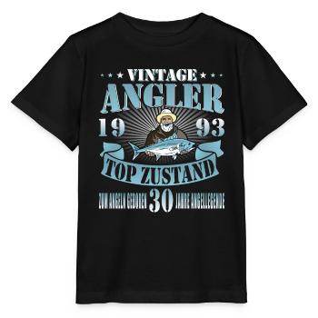 Geschenk zum 30 Geburtstag 30 Jahre 30er Angler - Stanley/Stella Kinder T-Shirt MINI CREATOR  - Schwarz - Vorne - Mikhail (115cm)