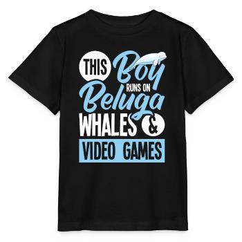 Beluga Whale Beluga Whale Whale Watching Gaming Dolphin - T-shirt bio MINI CREATOR Stanley/Stella Enfant - noir - Devant - Mikhail (115cm)