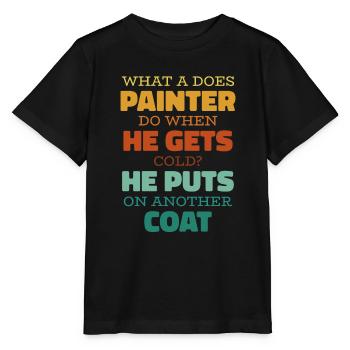Peintre Vernisseur drôle - T-shirt bio MINI CREATOR Stanley/Stella Enfant - noir - Devant - Mikhail (115cm)