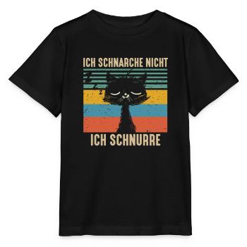 Ich Schnarche Nicht Ich Schnurre - Stanley/Stella Kinder T-Shirt MINI CREATOR  - Schwarz - Vorne - Mikhail (115cm)