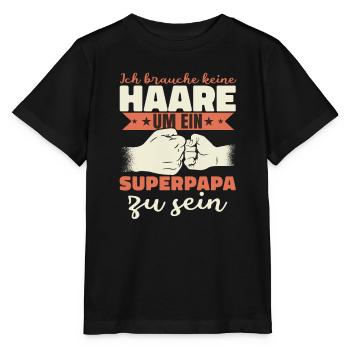 Superpapa - Stanley/Stella Kinder T-Shirt MINI CREATOR  - Schwarz - Vorne - Mikhail (115cm)