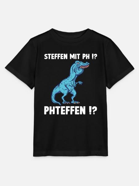 TRex Meme Dinosaurier mit Überbiss Steffen mit ph - Stanley/Stella Kinder T-Shirt MINI CREATOR - Schwarz