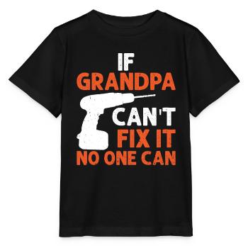 If grandpa can't fix it - Stanley/Stella MINI CREATOR Kids’ T-Shirt - black - Front - Mikhail (115cm)