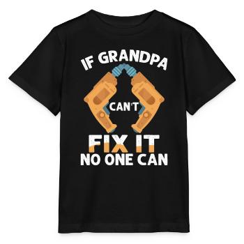 If grandpa can't fix it - Stanley/Stella MINI CREATOR Kids’ T-Shirt - black - Front - Mikhail (115cm)