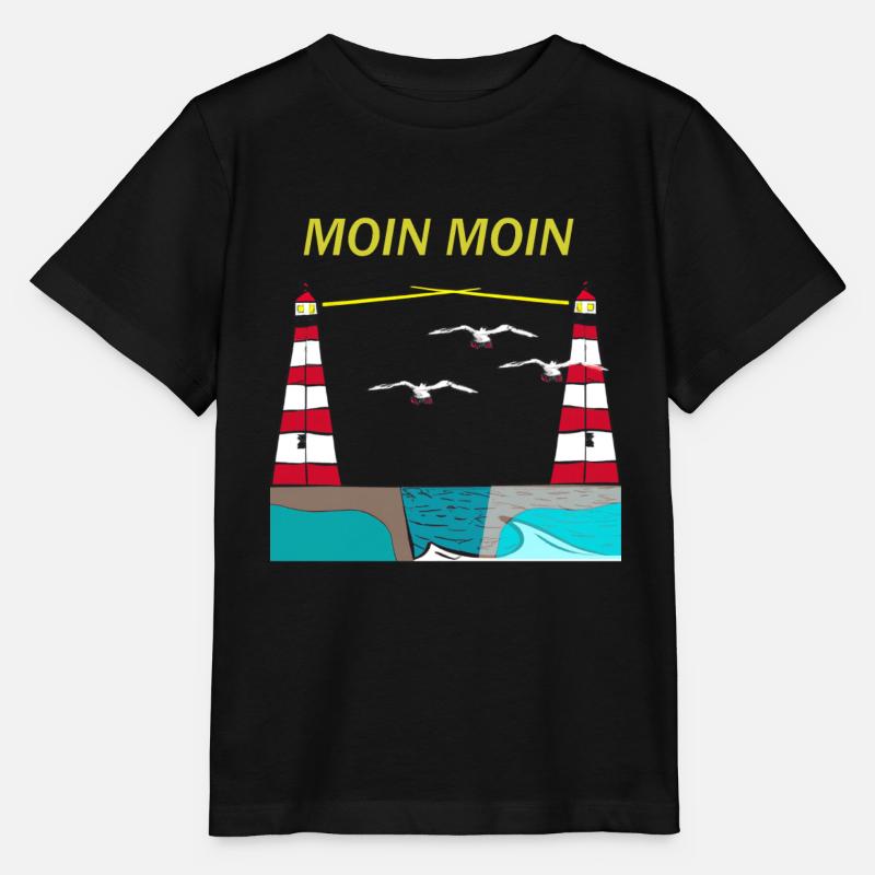 Nordsee Moin Leuchtturm - Stanley/Stella Kinder T-Shirt MINI CREATOR - Schwarz