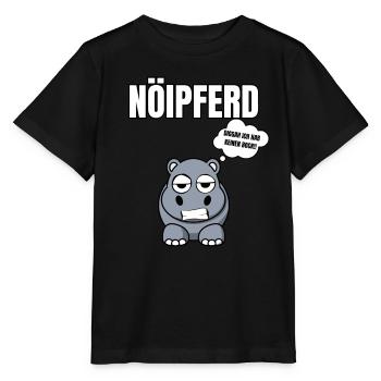 Gelangweiltes Nilpferd / Nölpferd / Keinen Bock - Stanley/Stella Kinder T-Shirt MINI CREATOR  - Schwarz - Vorne - Mikhail (115cm)
