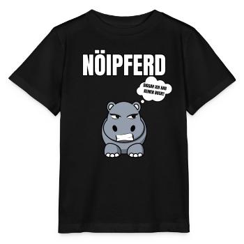 Gelangweiltes Nilpferd / Nölpferd / Keinen Bock - Stanley/Stella Kinder T-Shirt MINI CREATOR  - Schwarz - Vorne - Mikhail (115cm)