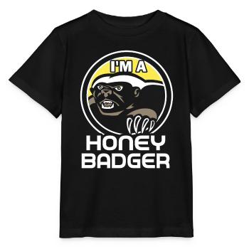 Honey Badger I Am A Honey Badger - Stanley/Stella MINI CREATOR Kids’ T-Shirt - black - Front - Mikhail (115cm)