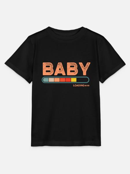Pregnancy Baby Loading schwanger - Stanley/Stella Kinder T-Shirt MINI CREATOR - Schwarz
