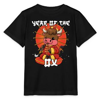 Jahr Des Ochsen Mondneujahrsfest Chinesisches - Stanley/Stella Kinder T-Shirt MINI CREATOR  - Schwarz - Vorne - Mikhail (115cm)