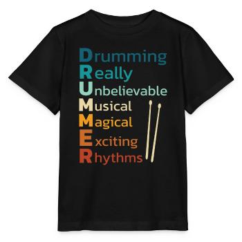 Drummers Drummers Drummers Drummers - Stanley/Stella MINI CREATOR Kids’ T-Shirt - black - Front - Mikhail (115cm)