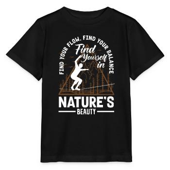 Find your flow, find your balance, find yourself - Stanley/Stella MINI CREATOR Kids’ T-Shirt - black - Front - Mikhail (115cm)