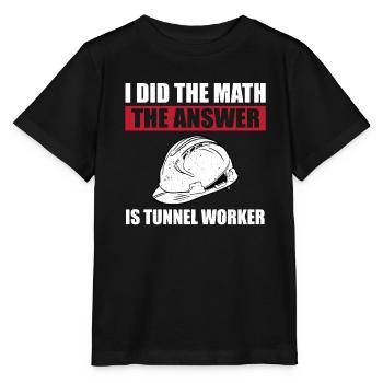 Drôle de dicton d’ouvrier de tunnel - T-shirt bio MINI CREATOR Stanley/Stella Enfant - noir - Devant - Mikhail (115cm)