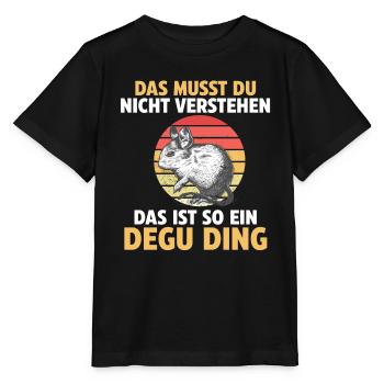 Das ist so ein Degu Ding - Stanley/Stella Kinder T-Shirt MINI CREATOR  - Schwarz - Vorne - Mikhail (115cm)