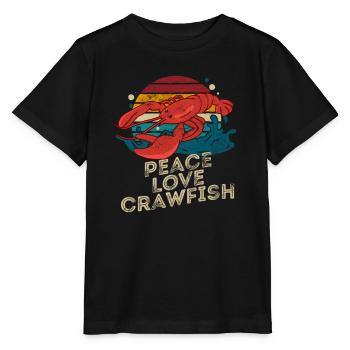 Retro Crawfish Boil Peace Love Crawfish Boiler - Stanley/Stella MINI CREATOR Kids’ T-Shirt - black - Front - Mikhail (115cm)