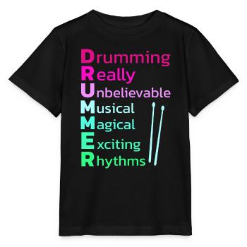 Drummers Drummers Drummers Drummers - Stanley/Stella MINI CREATOR Kids’ T-Shirt - black - Front - Mikhail (115cm)