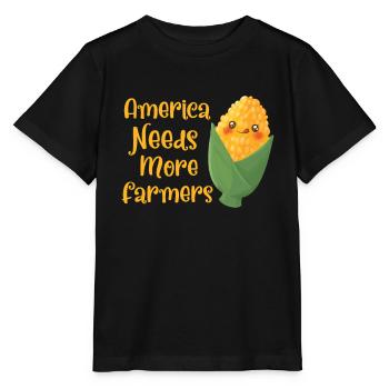 Drôle d’agriculteur Drôle de tracteur agricole Vie à la campagne - T-shirt bio MINI CREATOR Stanley/Stella Enfant - noir - Devant - Mikhail (115cm)