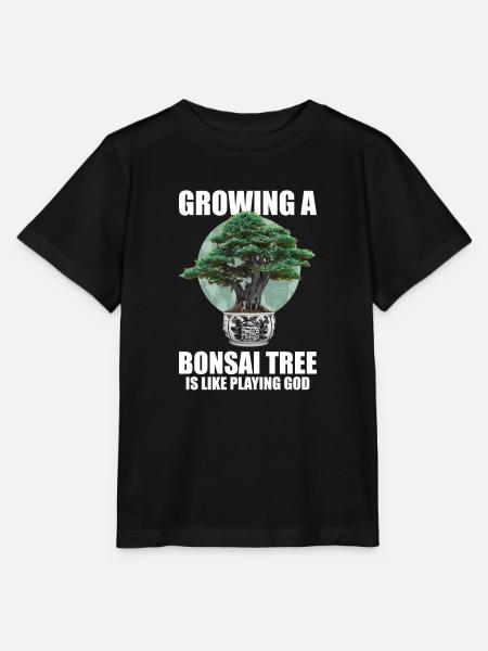 Bonsaï Japon Silhouette Jardinier Jardinier Amoureux du Jardinage - T-shirt bio MINI CREATOR Stanley/Stella Enfant - noir