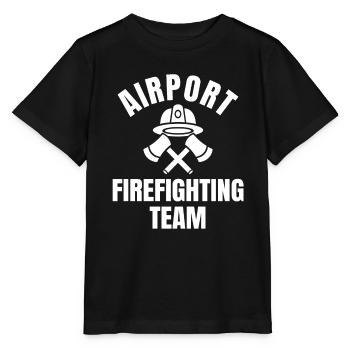 Flughafen Feuerbekämpfungs-Team - Stanley/Stella Kinder T-Shirt MINI CREATOR  - Schwarz - Vorne - Mikhail (115cm)