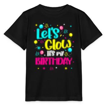 Let's Glow It's My Birthday Mom Outfit Designated - Stanley/Stella Kinder T-Shirt MINI CREATOR  - Schwarz - Vorne - Mikhail (115cm)