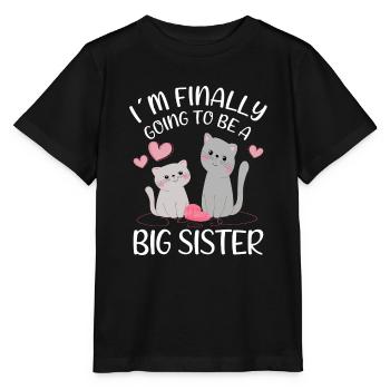 Im Finally Going To Be A Big Sister Cats - Stanley/Stella MINI CREATOR Kids’ T-Shirt - black - Front - Mikhail (115cm)