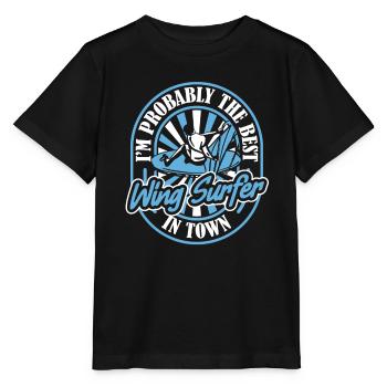 Wing Surf Wing Foil Best - T-shirt bio MINI CREATOR Stanley/Stella Enfant - noir - Devant - Mikhail (115cm)