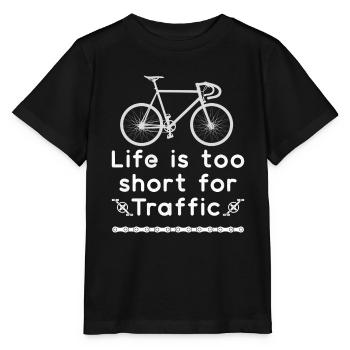 La vie est trop courte pour Traffic - T-shirt bio MINI CREATOR Stanley/Stella Enfant - noir - Devant - Mikhail (115cm)