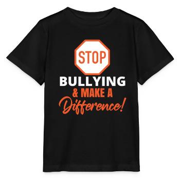 Tag der Einheit Anti-Mobbing - Stanley/Stella Kinder T-Shirt MINI CREATOR  - Schwarz - Vorne - Mikhail (115cm)