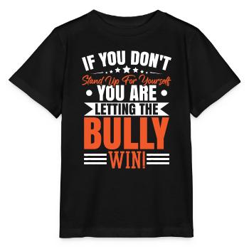 Anti-Mobbing-Monat - Stanley/Stella Kinder T-Shirt MINI CREATOR  - Schwarz - Vorne - Mikhail (115cm)
