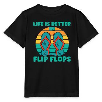 Vêtements de vacances Tourist Flip Flops - T-shirt bio MINI CREATOR Stanley/Stella Enfant - noir - Devant - Mikhail (115cm)