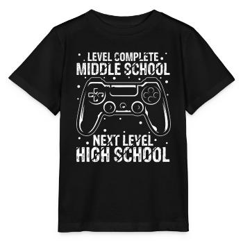 High School Nect Controller Gaming Videogames Fan - Stanley/Stella Kinder T-Shirt MINI CREATOR  - Schwarz - Vorne - Mikhail (115cm)