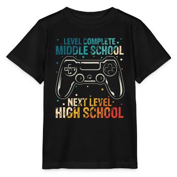 High School Nect Controller Gaming Videogames Game - Stanley/Stella Kinder T-Shirt MINI CREATOR  - Schwarz - Vorne - Mikhail (115cm)